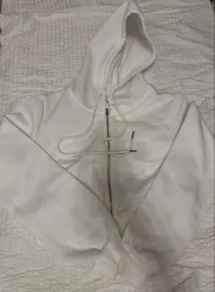 SHEIN ジップアップパーカー ホワイト S