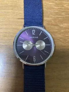 BERING メッシュベルト 腕時計 パープル 電池交換済み - メルカリ