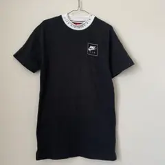 NIKE AIR ロゴTシャツ 黒×白リブ レア シンプルストリート