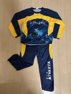 ATHLETA ピステ上下 ネイビー/イエロー 150