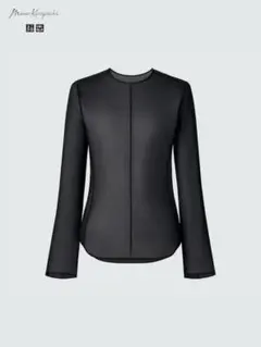 【新品未使用】UNIQLO マメクロゴウチ 黒 シアークルーネックT （長袖）