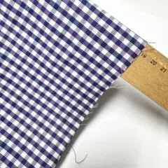 2M⭐︎国産コットンシャツコールギンガムチェックネイビーコーデュロイ生地布地
