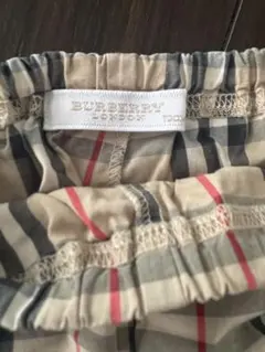BURBERRY チェック柄 フリル付きパンツ