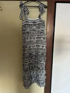 Meridian ギンガムチェック キャミソールワンピース