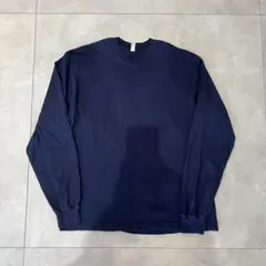 ロサンゼルスアパレル 6.5oz ガーメントダイ ロンT L ネイビー