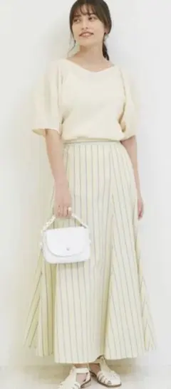 新品　未使用！マルチストライプ　フレアスカート