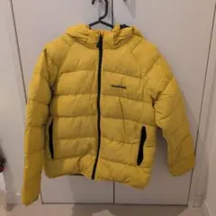 mont-bell フード付きイエロー中綿コート