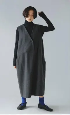 atelier naruse アトリエナルセ コットンウール　ジャンパースカート
