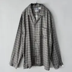 BLUEBLUE オープンカラー長袖レーヨンシャツ L アロハ ハリラン HRMのサムネイル