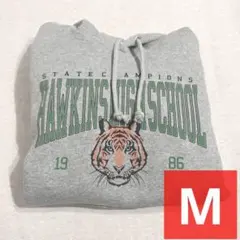 【未使用】GUストレンジャーシングスヘビーウェイトスウェットパーカー M グレー