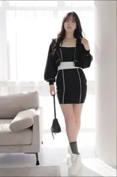 リップサービス　 ラメスウェットキャミワンピース　 Sサイズ