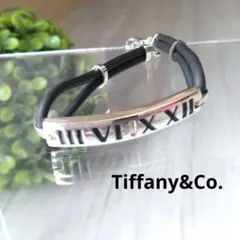 Tiffany&Co. アトラス ニューメリック ブレスレット SV925 黒のサムネイル