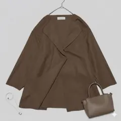 ショコラフィネローブ【F】カーディガン風 コート ライトアウター キャメル