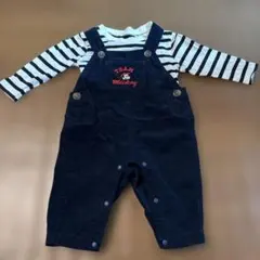 Disney Mickey コーデュロイ サロペット セット