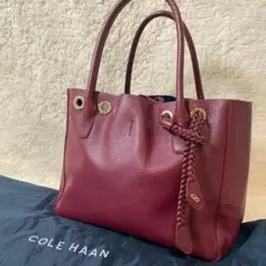 コールハーン　COLE HAAN ハンドバッグ　トートバッグ　ワインカラー　革のサムネイル