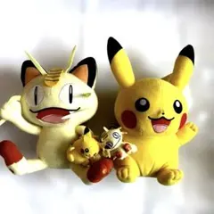 レア、希少、一番くじ ピカチュウ　ニャースぬいぐるみセット