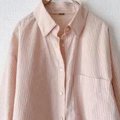 ストライプシャツ　ピンク　ミラオーウェン