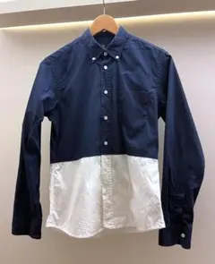 最終価格　BEAUTY&YOUTH シャツ　バイカラー　S ネイビー　ホワイト