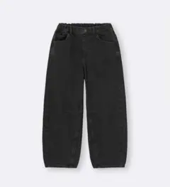 GU GIRLS バレルレッグジーンズ ブラック