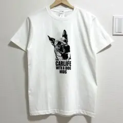 HOSU ドッグプリントTシャツ　ミックス犬　白　ホワイト　ホス　看板犬のサムネイル