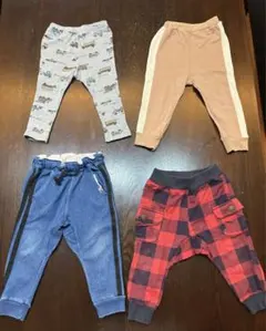 【子供服】ボトムス(長ズボン) 80〜90cm 4本セット