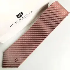 ブラックレーベル・クレストブリッジ ネクタイ ストライプ柄 ピンク