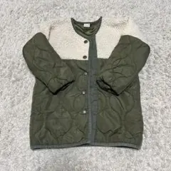 プティマイン　ボアジャケット　グリーン　M(100～110cm)