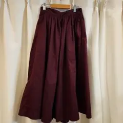 【earth music&ecology】スカーチョ　ワインレッド