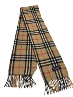【美品】Burberrys ノバチェック カシミヤマフラー 英国製 ベージュ