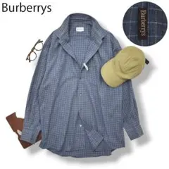 90s 日本製 バーバリー Burberrys 綿 ネルシャツ L チェック柄