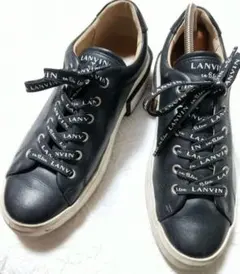【人気】LANVIN en Bleu★レースアップスニーカー24.0cmブラックのサムネイル