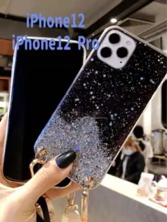 ラメデコレーション スマホケース ショルダー付き