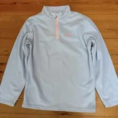 ellesse フリース ハーフジップ トップス ライトブルー 150
