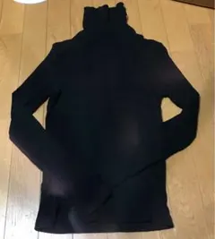 baiya ハイネック　タートルネック　ロンティー 長袖　黒　レディース