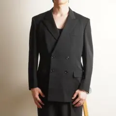 90s GIORGIO ARMANI ダブルテーラードジャケット 紺/VW538 - メルカリ