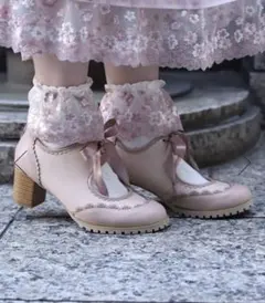 新品☆今季☆ アクシーズファムの桜レースソックス（靴下）