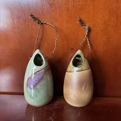 陶器製 吊一輪挿しセット（ドロップ型）