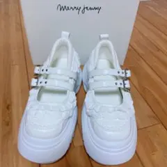 merryjenny 厚底フリルスニーカー Lサイズ merryjenny 厚底フリルスニーカー Lサイズ - メルカリ