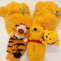 ディズニー プーさん ファンキャップ ティガー 手袋 肩のせぬいぐるみ セット