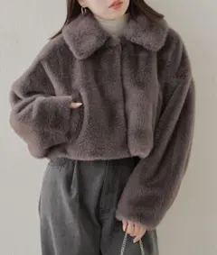 Chico グレー ファーコート