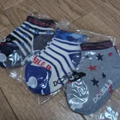 DOUBLE B ベビー靴下 3足セット 11-13cm