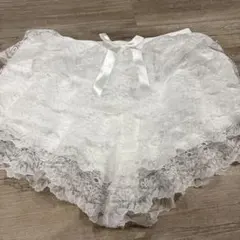 ホワイト M ペチパンツ レース ペチコート