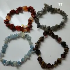 天然石さざれ石ブレスレットセット