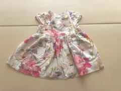 ベビーギャップ　花柄　半袖　ワンピース　80cm 美品