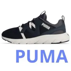 PUMA ストラップ付きスニーカー ネイビー
