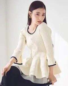 新宿ルミネ限定 リランドチュール 2WAYレイヤードペプラムプルオーバー 2