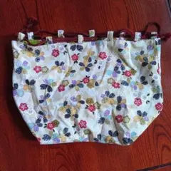 2way花柄と波模様の巾着袋