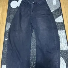 ブラック バギーデニム