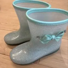 キッズ用グリッター長靴　21㎝　リボン