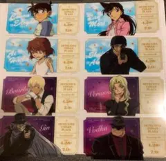メルカリ最安！名探偵コナン【限定チケット風クリアカード　8種コンプリートセット】